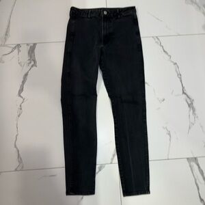 H&M black high rise skinny jeans